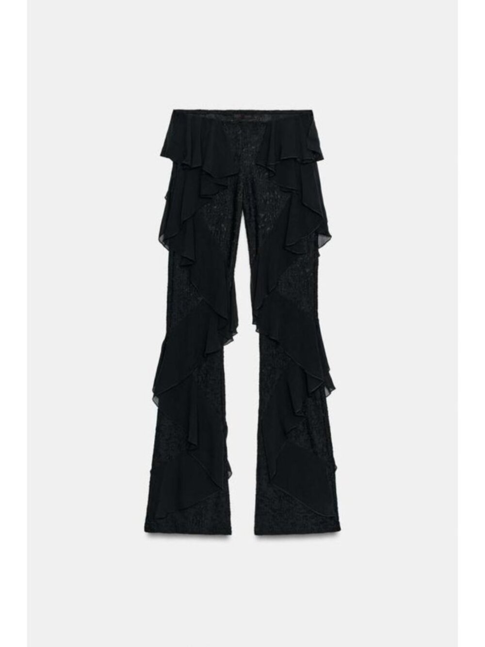 ZARA LACE RUFFLE PANTS - Picture 6 of 8